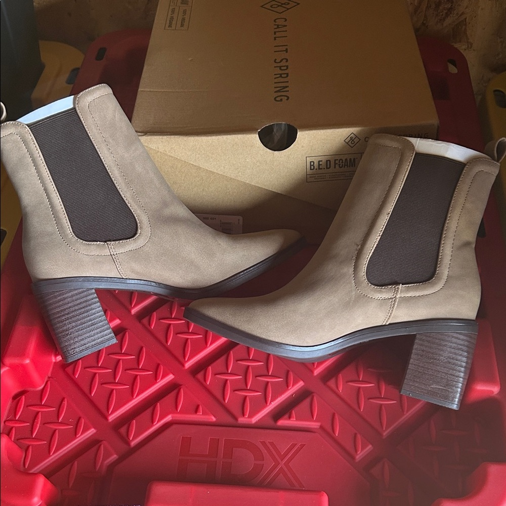 Call It Spring Women's Brown Ankle Booties